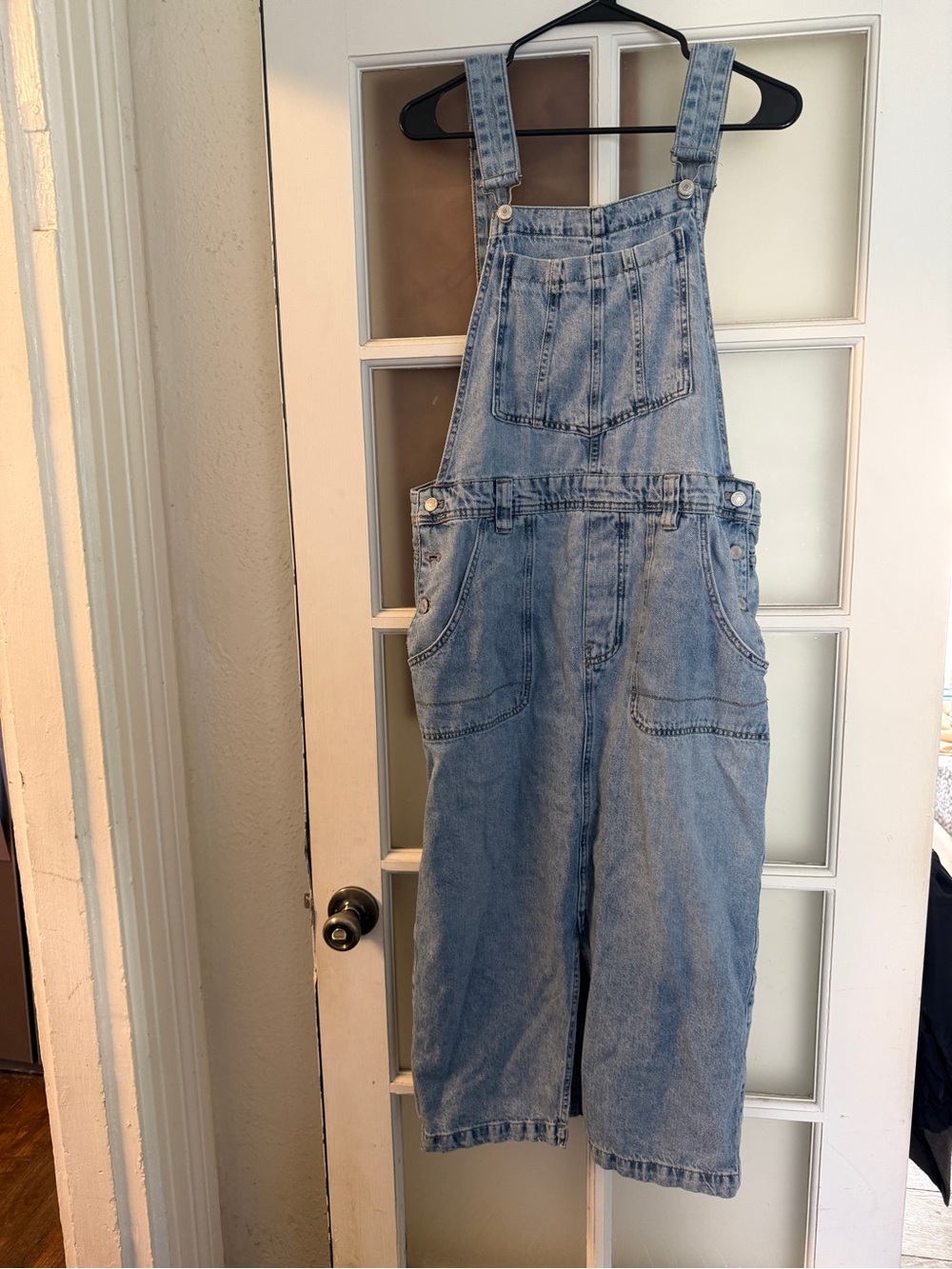 Free People Light Blue Denim Bardot Skirtall